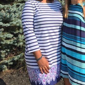 Lilly Pulitzer navy & white striped dress